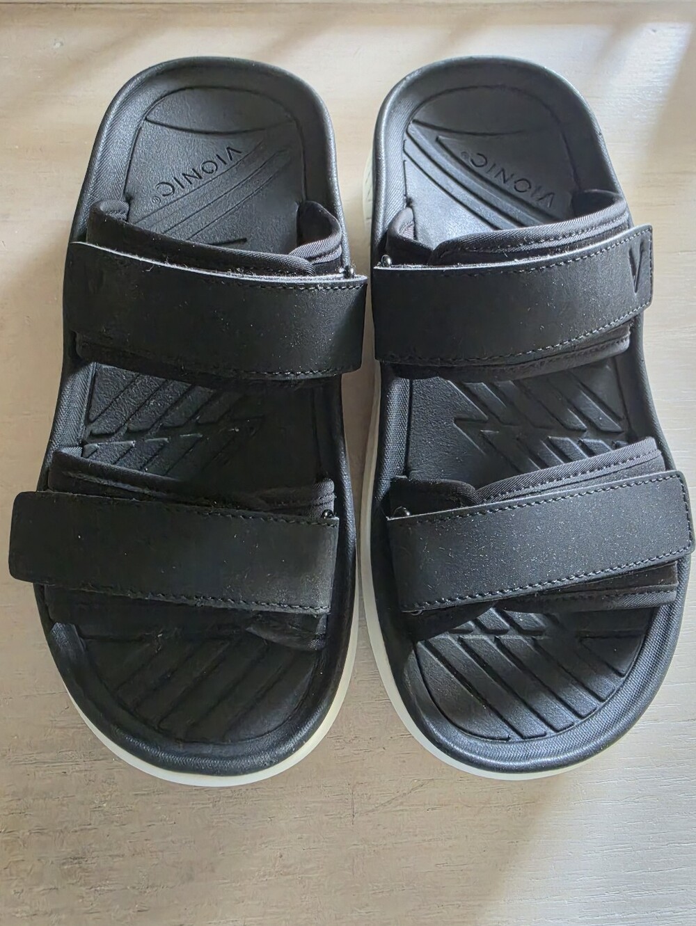 VIONIC Renewal Recovery Comfort Slide Women's Sandals Black Sz 8 Like New $99